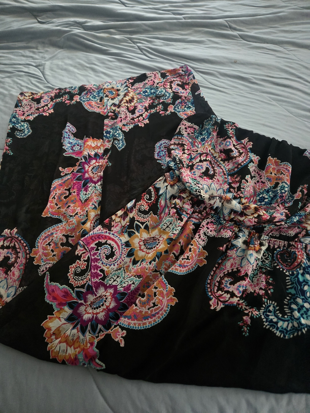 Black Floral Paisley Maxi Dress